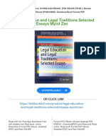 PDF Legal Education and Legal Traditions Selected Essays Myint Zan Download