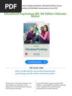 (PDF Download) Educational Psychology ISE, 8th Edition Unknown Author Fulll Chapter