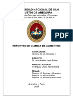 Reportes Quimica de Los Alimentos: Cenizas, Hidrocoloides y Nitritos