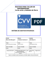 Instructivo para Taller de Enfierradura Dobladora y Cortadora