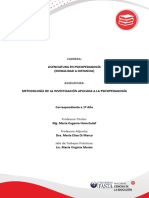 Planificación - Metodología de La Investigación Aplicada A La Psicopedagogía - 2023 - 2 - Lic. en Psicopedagogía