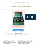 I'd Rather Be Reading Guinevere de La Mare All Chapter Instant Download