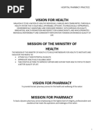 Hospital Pharmacy Practice Notes - For Hospital Attachment