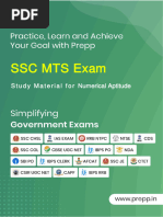 SSC Mts Ex: Studymaterialfornumericalaptitude