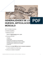 Generalidades de Los Huesos, Musculos y Articulaciones