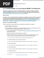 2.5.1 Installing MySQL On Linux Using The MySQL Yum Repository