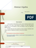 BSE Abstract ALGEBRA Binary Groups