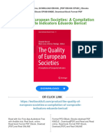 The Quality of European Societies: A Compilation of Composite Indicators Eduardo Bericat Download PDF