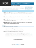 Active Vs Passive Exercise Sheet