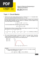 Solved Examples - Topic 1 Solutions