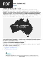 Australia Level 1 Universities