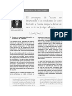 El Concepto de Causa No Imputable. Las Nociones de Caso Fortuito y Fuerza Mayor