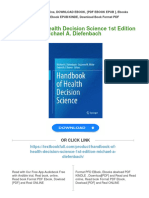 PDF Handbook of Health Decision Science 1st Edition Michael A. Diefenbach Download