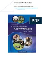 Occupation-Based Activity Analysis. ISBN 9781617119675, 978-1617119675