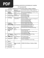 Seating Arrangement For Parents-Family Members of Degree Recipients