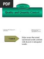 Quality and Quantity Control