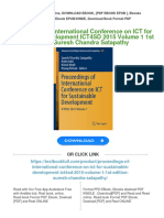 Proceedings of International Conference On ICT For Sustainable Development ICT4SD 2015 Volume 1 1st Edition Suresh Chandra Satapathy Download PDF