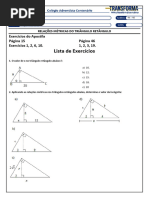 Relações Métricas No Triângulo Retângulo