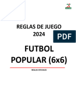 REGLAS DE FUTBOL POPULAR (6 X 6) JNP 2024 ACTUALIZADAS