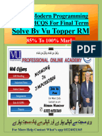 CS508 Mcqs FinalTerm by Vu Topper RM