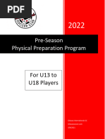 Pre-Season U13 To U18