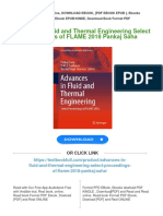 Advances in Fluid and Thermal Engineering Select Proceedings of FLAME 2018 Pankaj Saha Download PDF