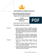 Keputusan Musyawarah Nasional Ix Korpri No Kep-03-Munas - Ix-I-2022 Tentang Pimpinan Munas Ix Korpri Tahun 2022