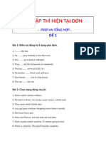 BÀI TẬP THÌ HIỆN TẠI ĐƠN - PREP.VN TỔNG HỢP