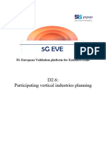 5g Eve d2.6 Participating Vertical Industries Planning