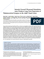 Transcranial Low-Intensity Focused Ultrasound Stimulation of The Visual Thalamus Produces Long-Term Depression of Thalamocortical Synapses in The Adult Visual Cortex 2024