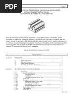 Separately Excited (SX) Transistorized Traction Dual Motor Control Installation and Operation Manual