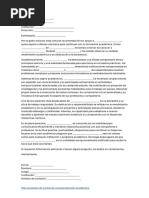 Carta de Recomendación Académica