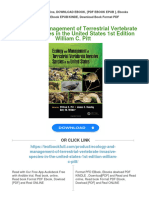 (PDF Download) Ecology and Management of Terrestrial Vertebrate Invasive Species in The United States 1st Edition William C. Pitt Fulll Chapter