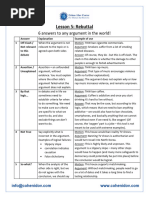 Lesson 5 - Rebuttal