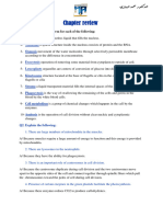 Chapter Review: Nucleoplasm Nucleolus Osmosis