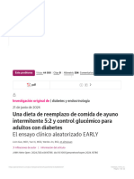 Una Dieta de Reemplazo de Comidas de Ayuno Intermitente 5-2 y Control Glucémico