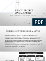 Week 11 - Intro To PM - Quantitative Risk Analysis