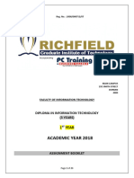 Assignment Booklet 2018-Diploma in It-3 Years (1ST Year)