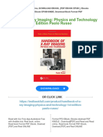 (PDF Download) Handbook of X-Ray Imaging: Physics and Technology 1st Edition Paolo Russo Fulll Chapter