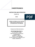 Speed Control of DC Motor SFC-1