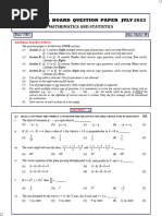 Maths July 2023 Exam Paper