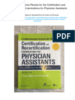 A Comprehensive Review For The Certification and Recertification Examinations For Physician Assistants. ISBN 145119109X, 978-1451191097