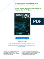 Digitized Lives Culture Power and Social Change in The Internet Era T. V. Reed Download PDF