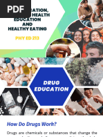 Drug Education, Consumer Health Education & Healthy Eating