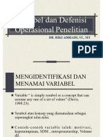 Variabel Dan Defenisi Operasional Penelitian