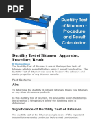 Ductility Test of Bitumen