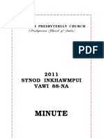 Synod Minute 2011