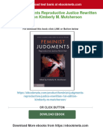 (PDF Download) Feminist Judgments Reproductive Justice Rewritten 1st Edition Kimberly M. Mutcherson Fulll Chapter