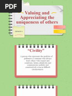 Valuing and Appreciating The Uniqueness of Others