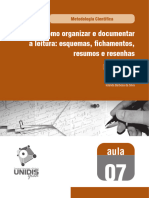 Como Organizar e Documentar A Leitura - Esquemas, Fichamentos, Resumos e Resenhas